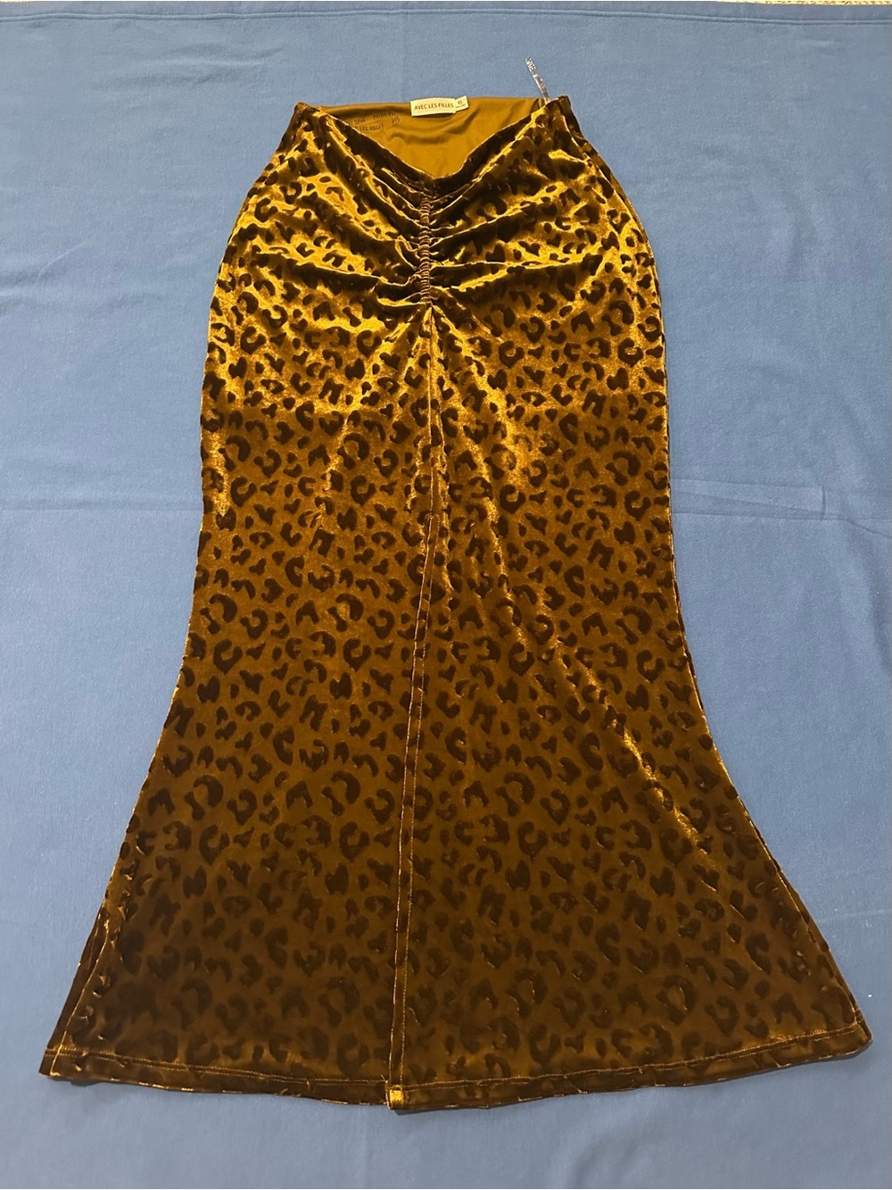 Avec Les Filles velvet skirt - Mustard Gold